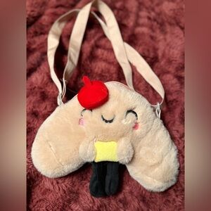 Cute Plush Croissant Crossbody Purse 🥐✨